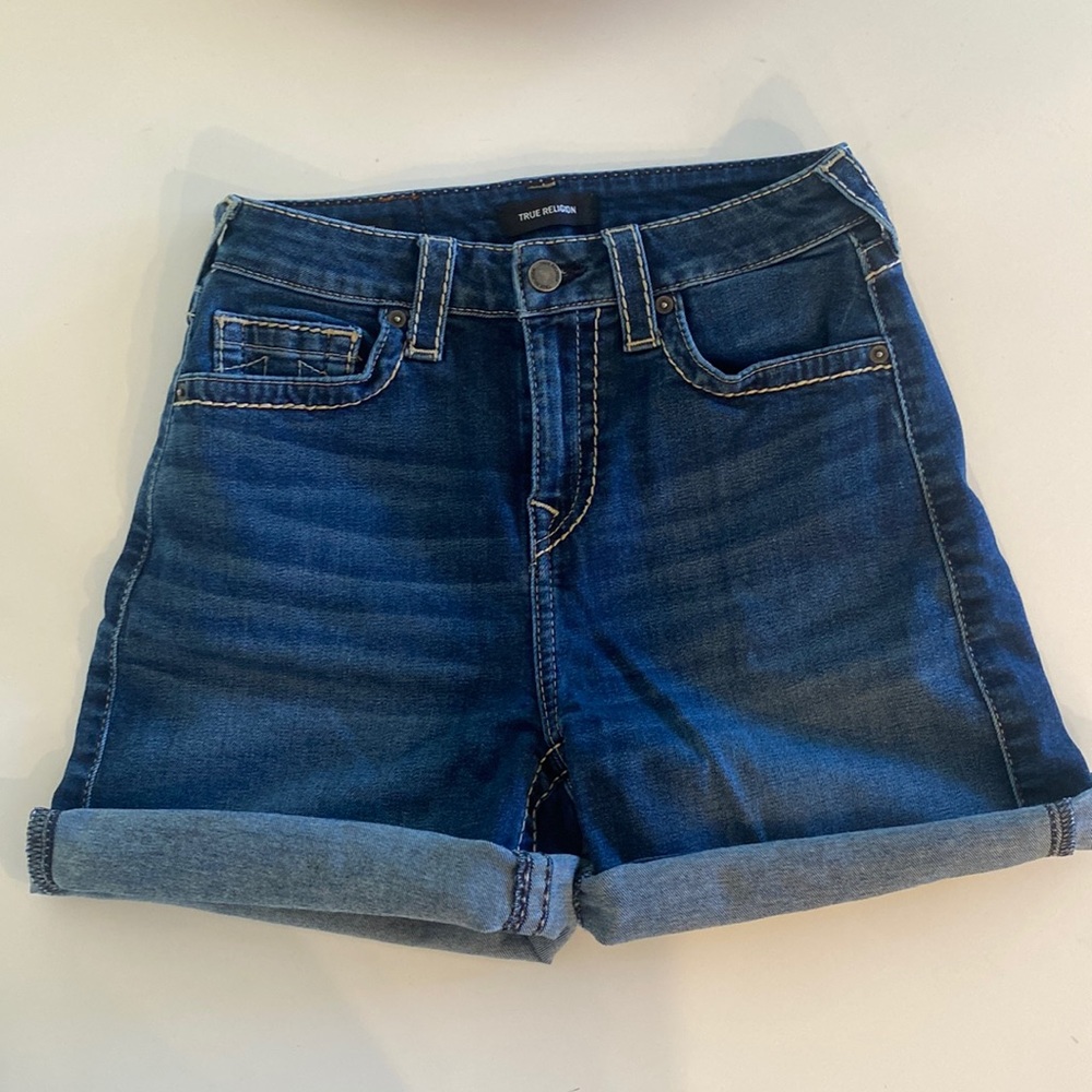 NWOT True Religion Jennie Curvy Jean shorts - Picture 4 of 6